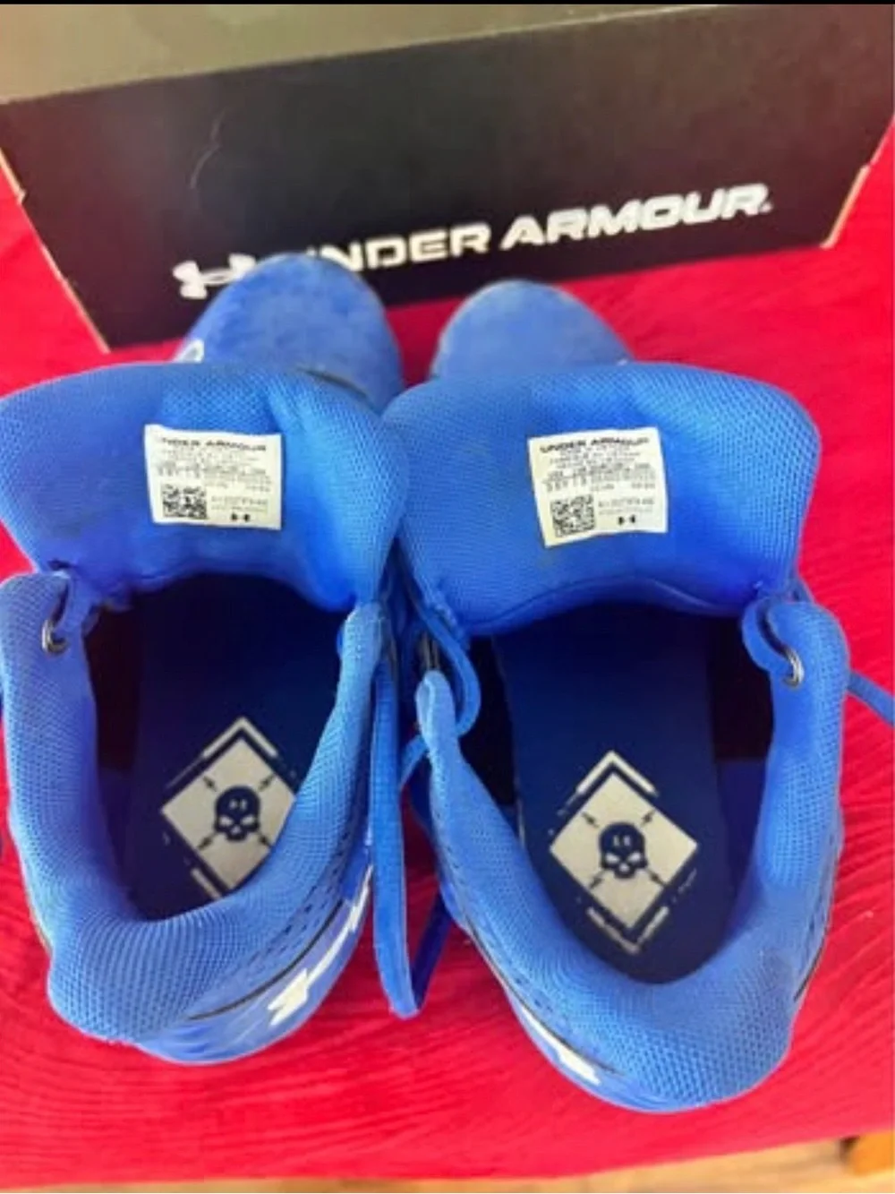 Under Armour Kids' Blue Athletic football cleats size 3.5